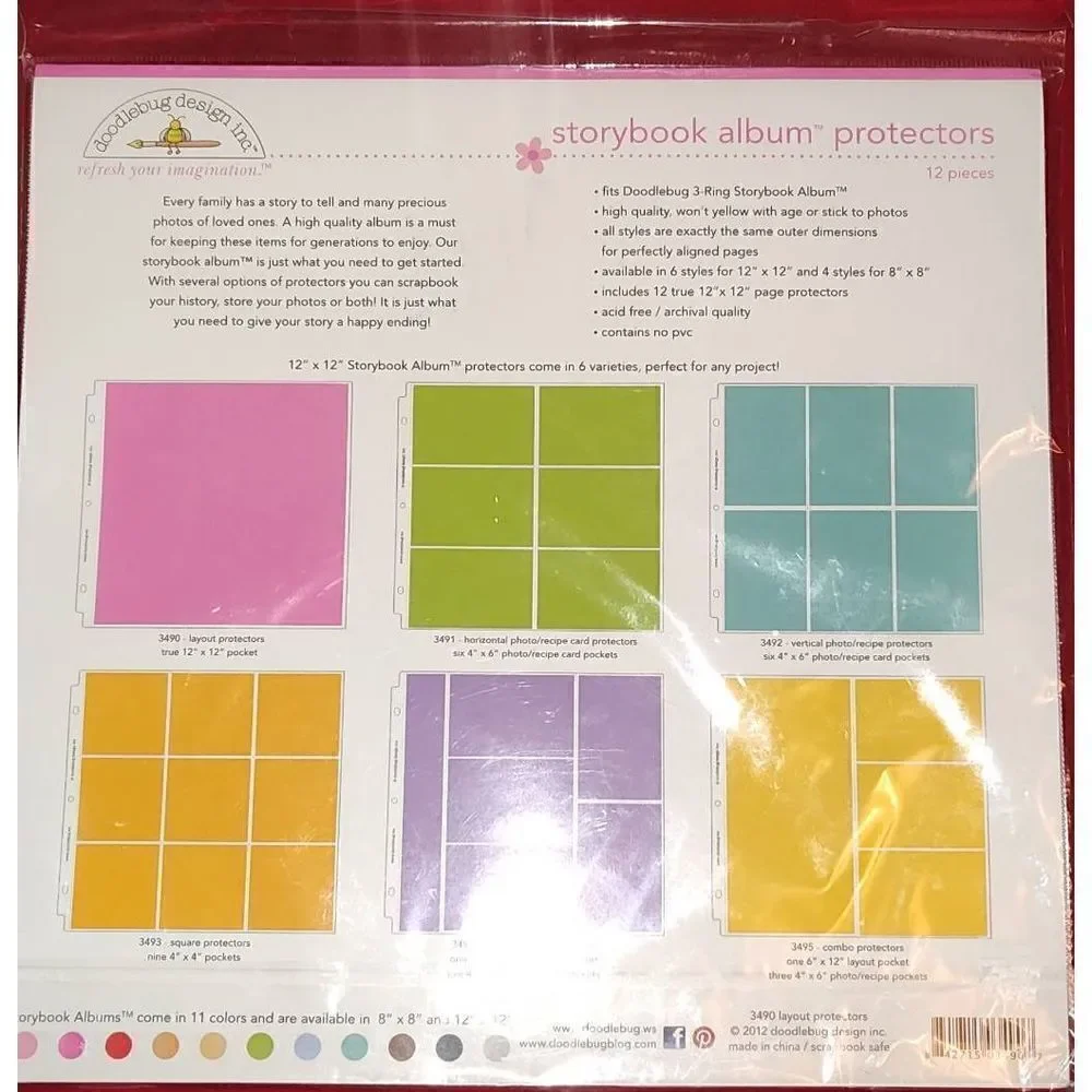 DOODLEBUG DESIGN Storybook album protectors NIP